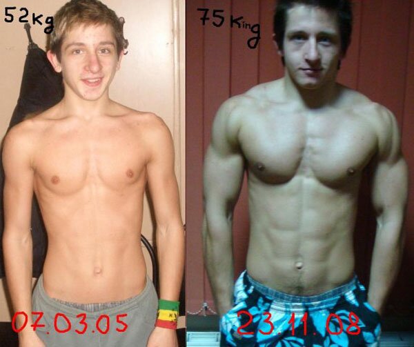 фото до и после занятий бодибилдингом